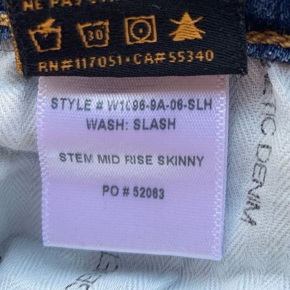 Generic Denim The Stem Sz Twenty Five Blue Cotton Stretch Mid Rise Skinny Jean - Picture 12 of 16